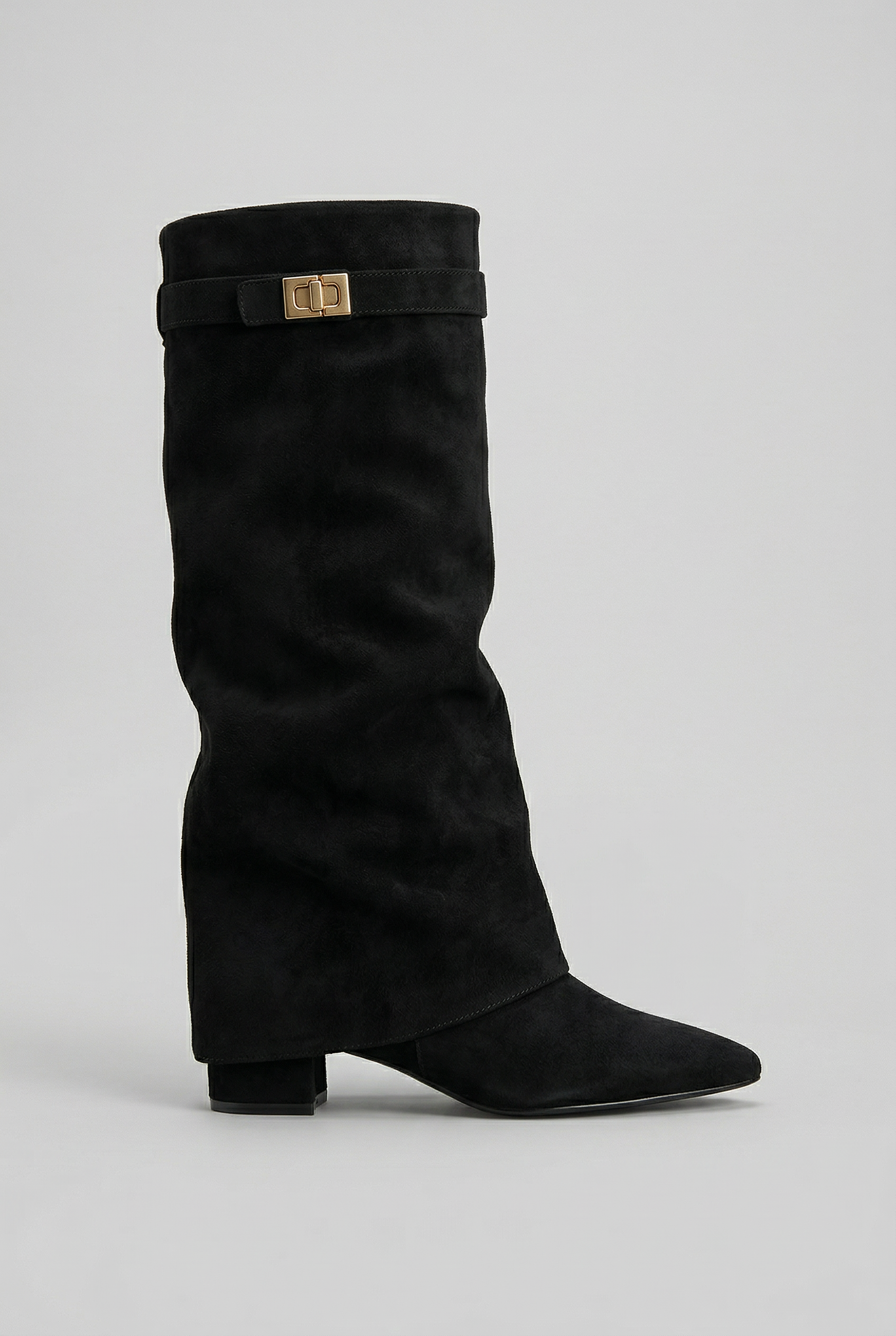 Women's Knee High Boots | Fold-Over Block Heel - 1