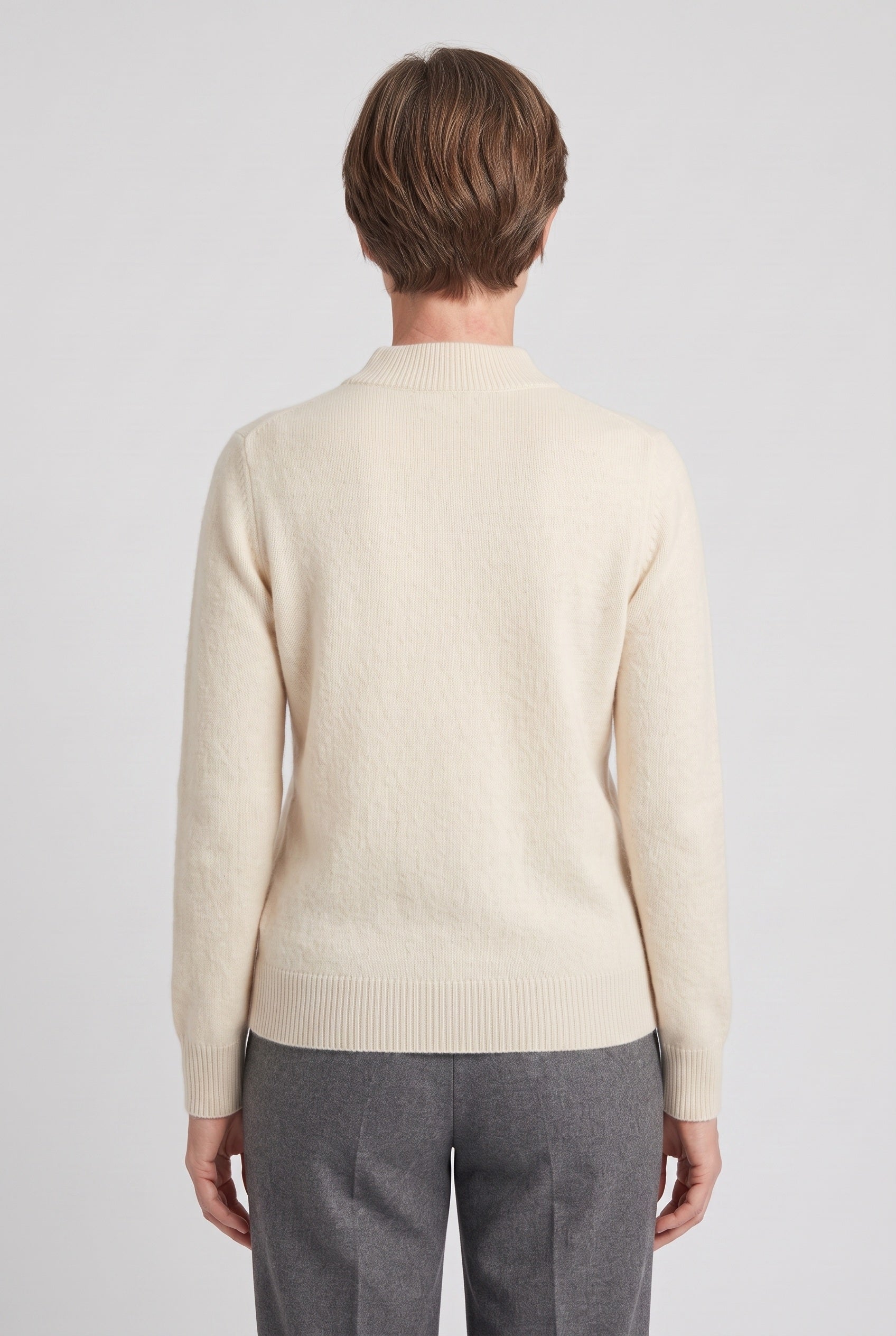 Women's Knit Sweater | Mock Neck Fine Gauge - 10