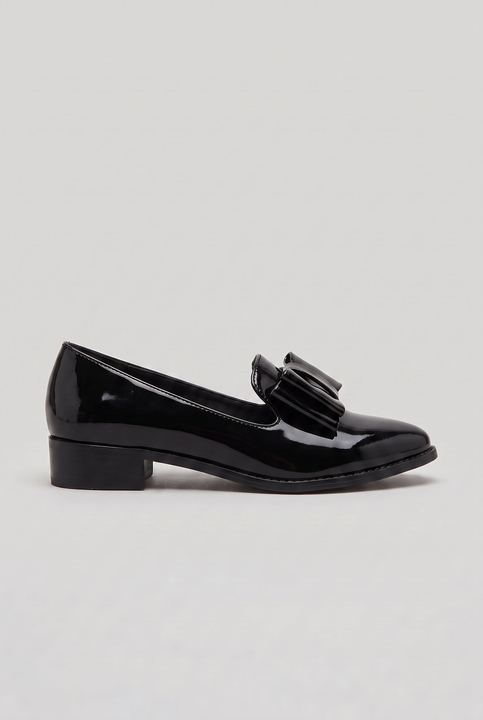 Women's Loafers | Bow Detail with Low Block Heel - 1