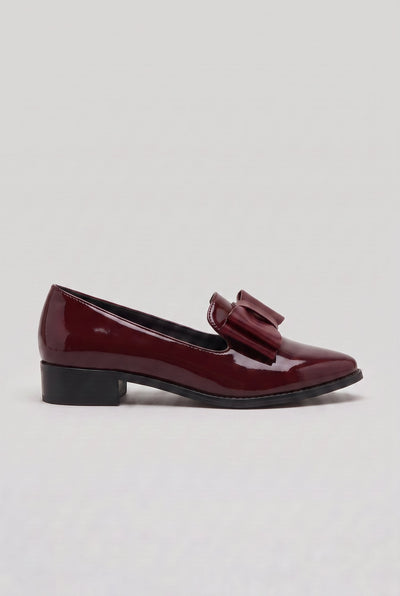 Women's Loafers | Bow Detail with Low Block Heel - 5
