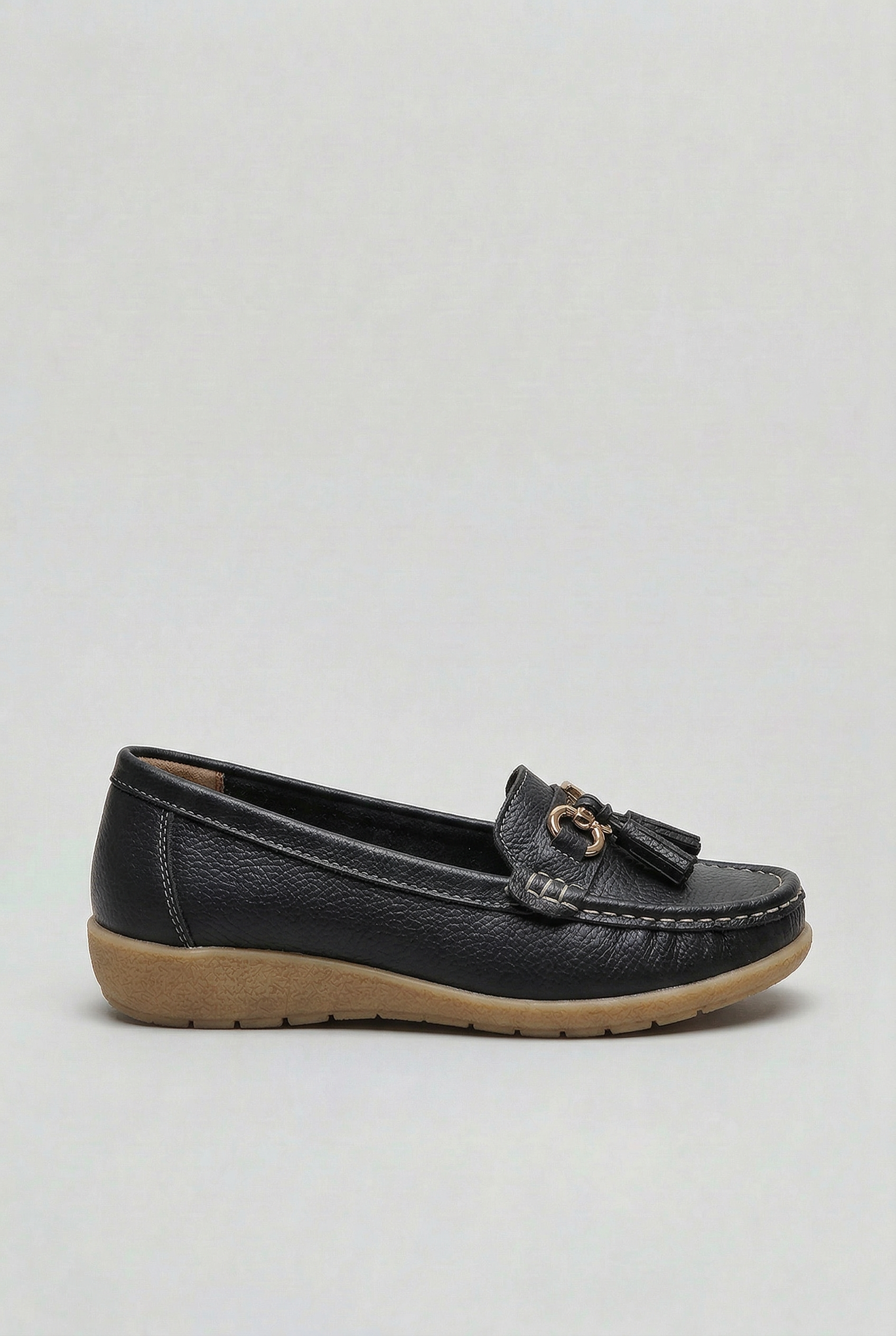 Women's Loafers | Tassel Trim with Low Wedge Sole - 6