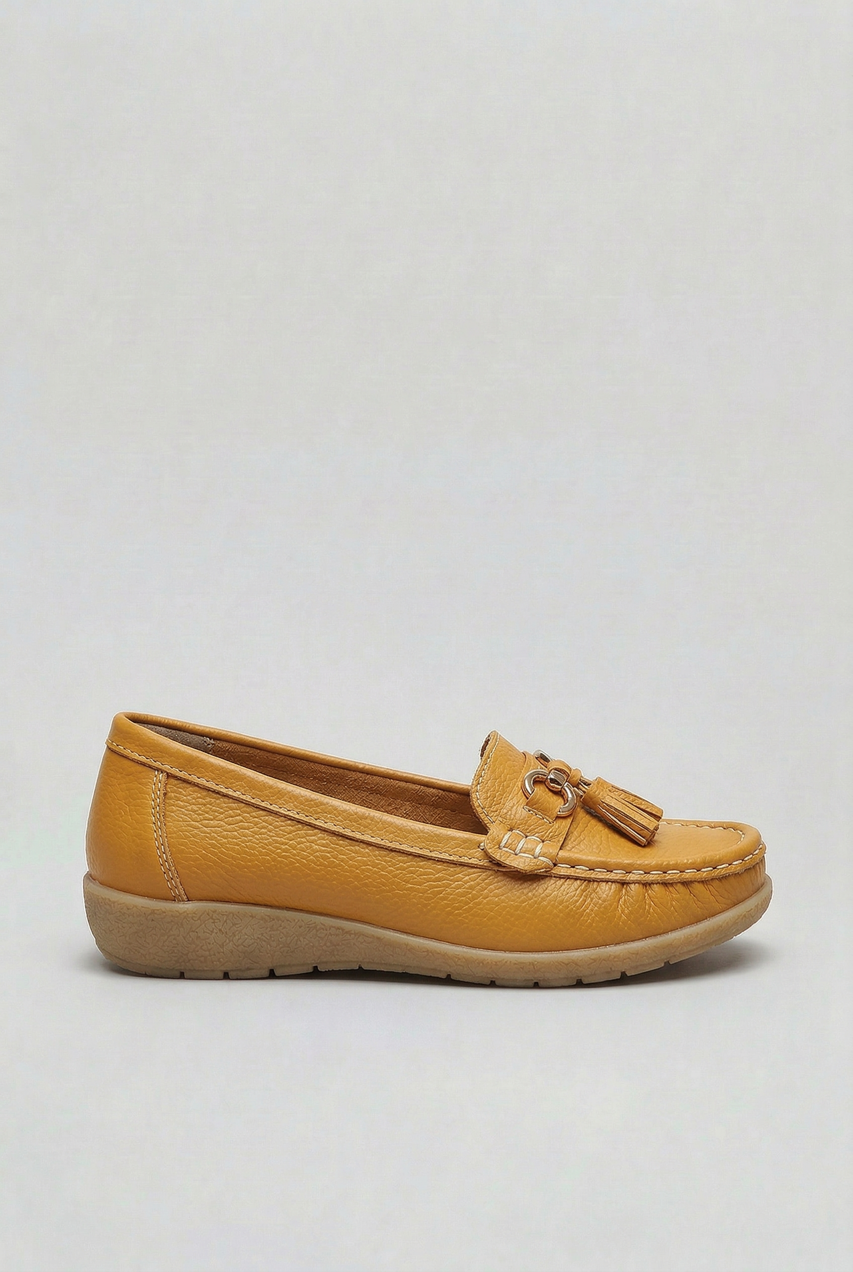 Women's Loafers | Tassel Trim with Low Wedge Sole - 9