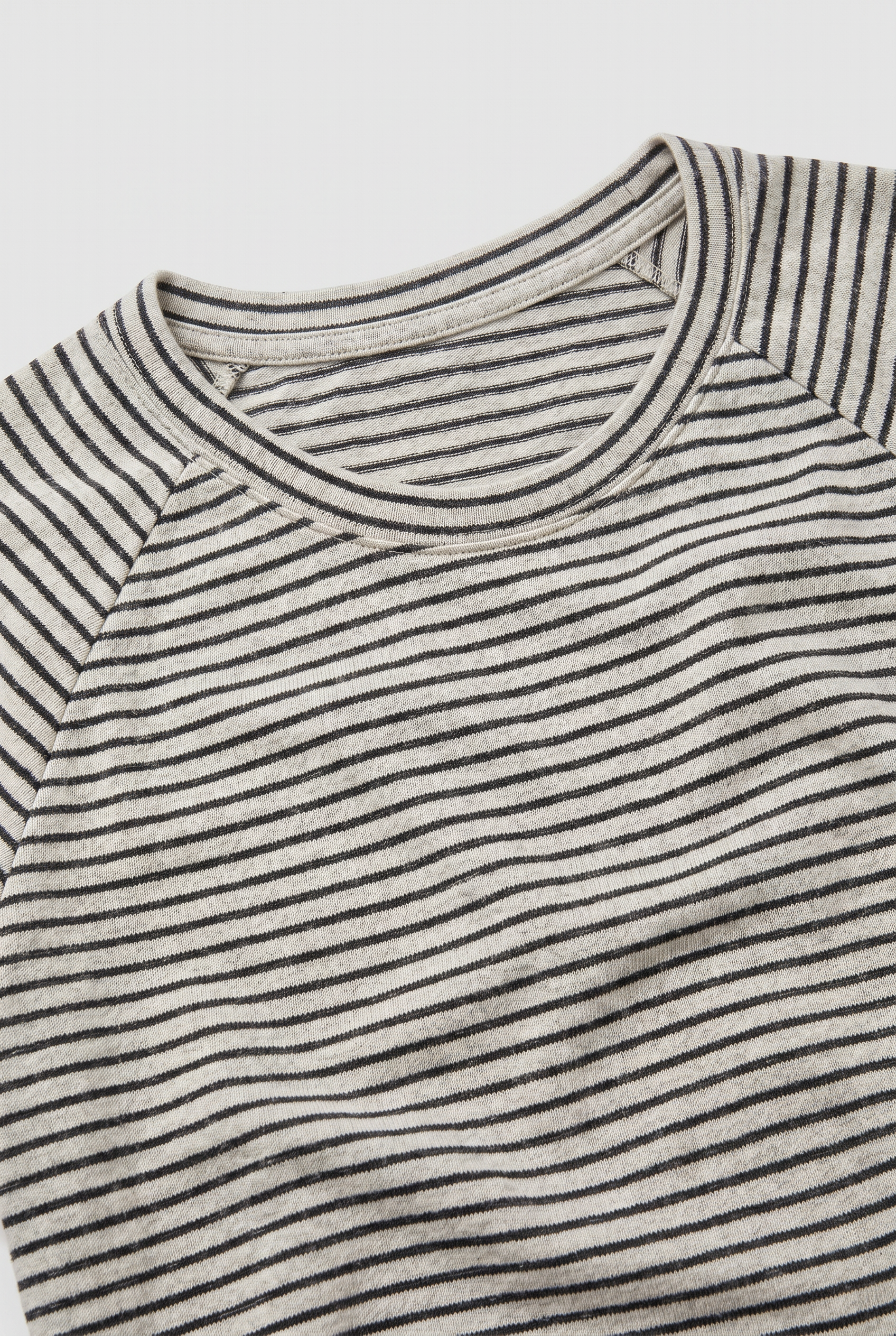 Women's Long Sleeve Top | Striped Crew Neck - 3