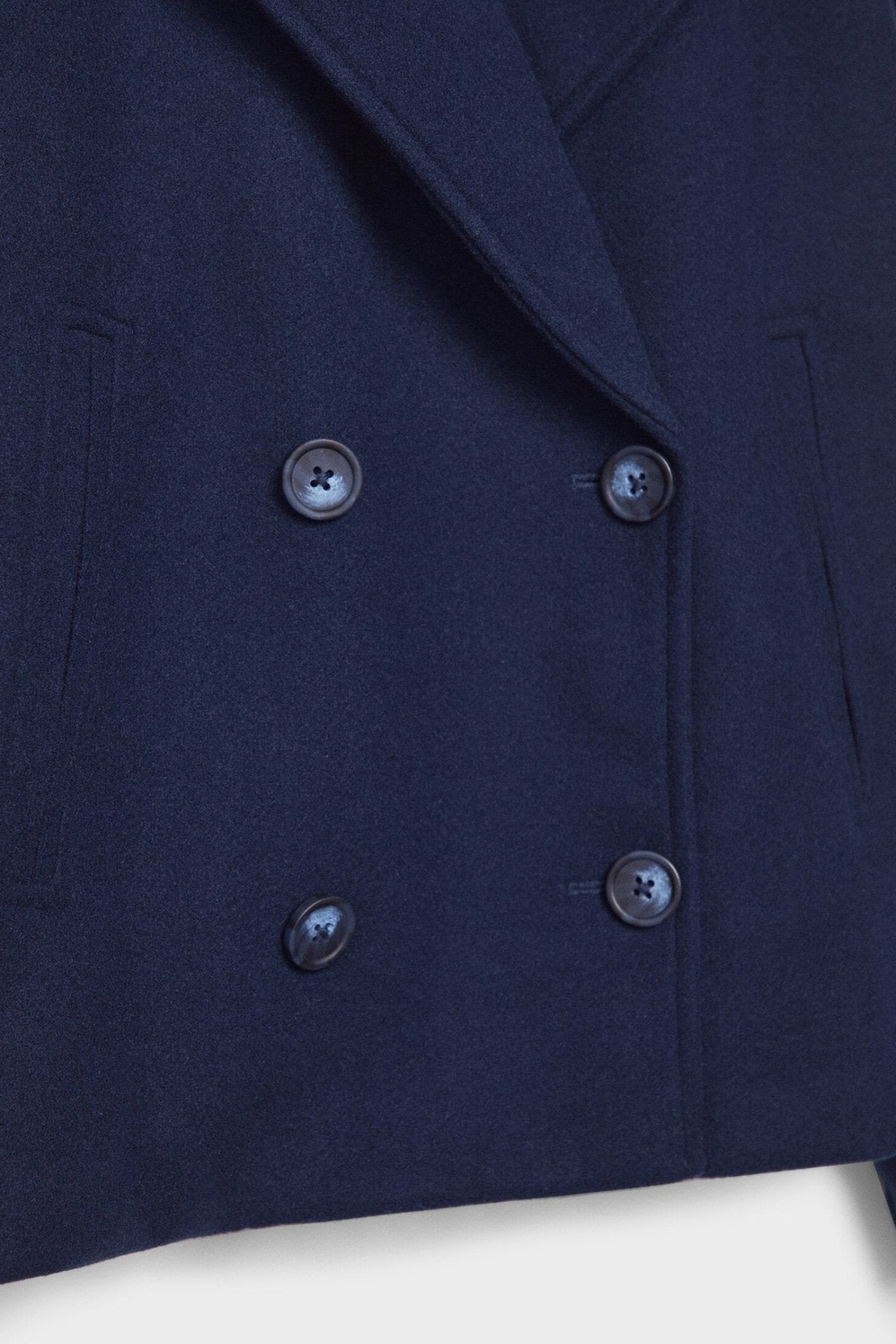 Women's Pea Coat | Cropped Double Breasted - 12