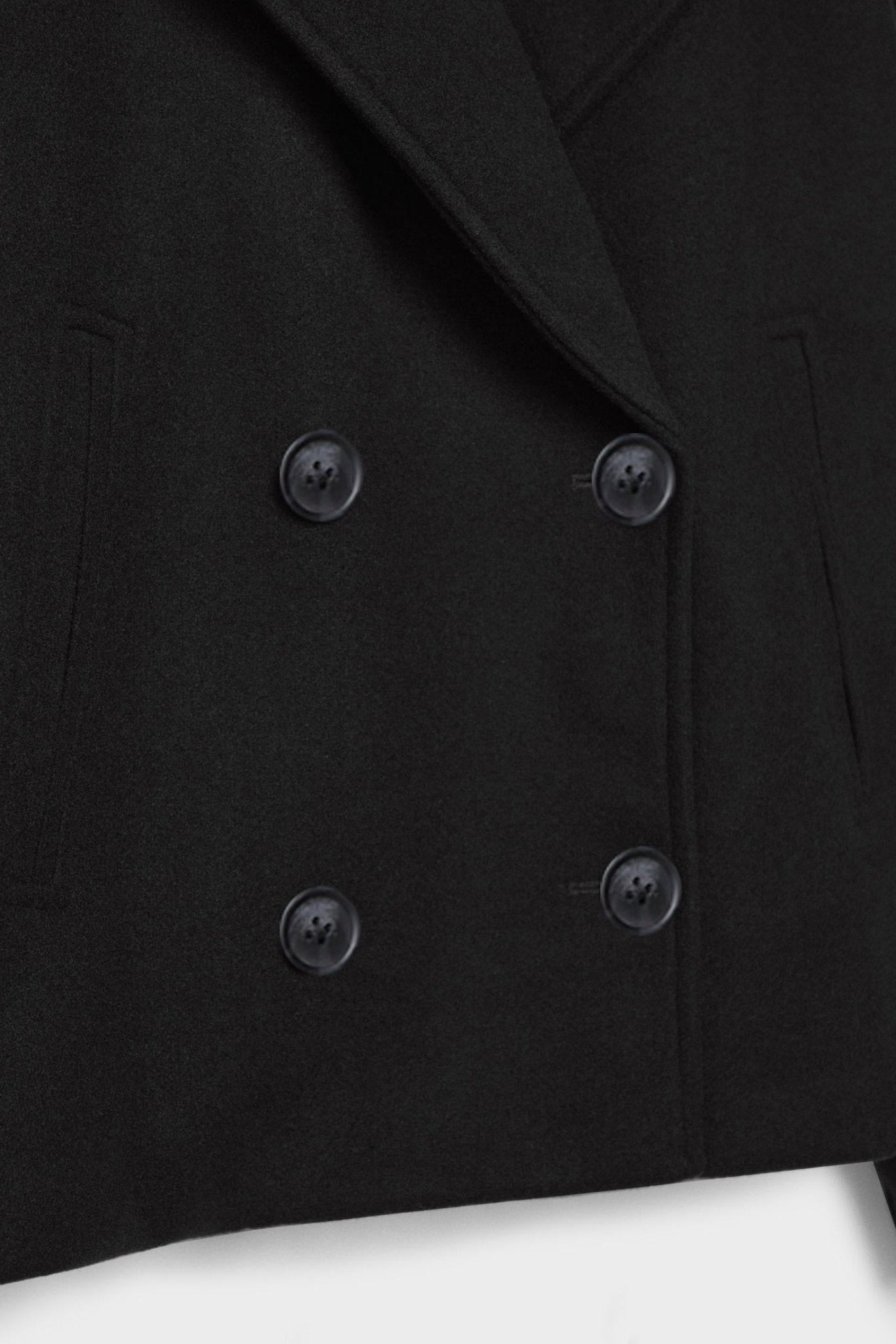 Women's Pea Coat | Cropped Double Breasted - 6