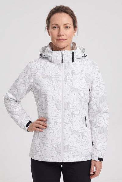 Women's Rain Jacket | Hooded Leaf Print - 7