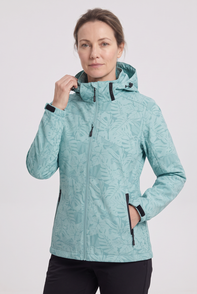 Women's Rain Jacket | Hooded Leaf Print - 8