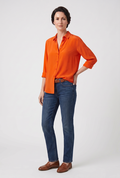 Women's Shirt | V Neck with Button Front - 1
