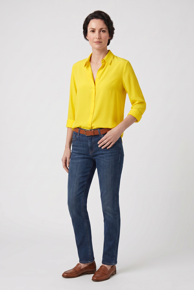 Women's Shirt | V Neck with Button Front - 10