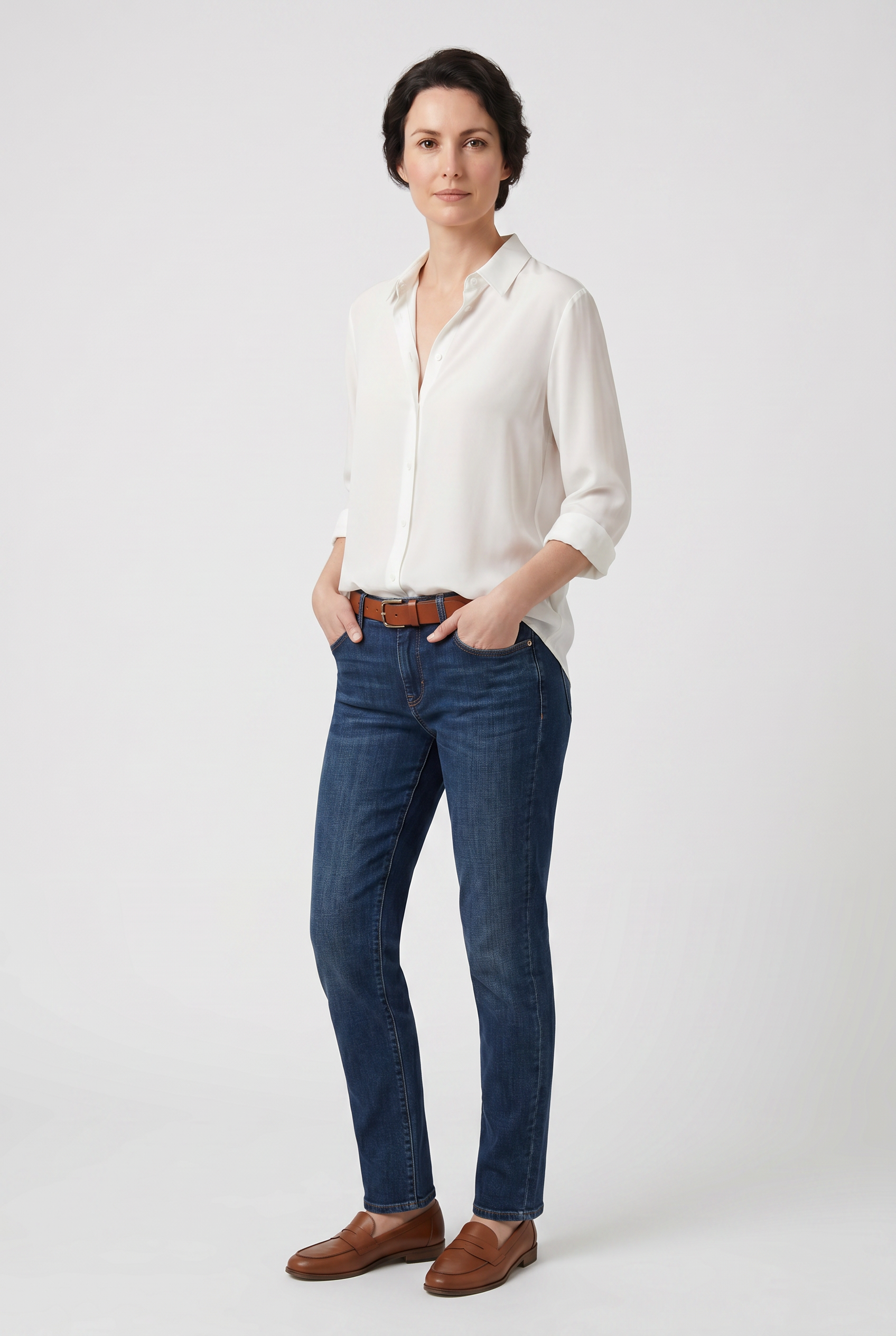 Women's Shirt | V Neck with Button Front - 5