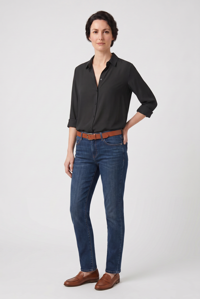 Women's Shirt | V Neck with Button Front - 6