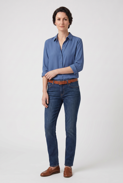 Women's Shirt | V Neck with Button Front - 9