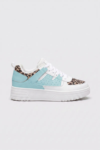 Women's Sneakers | Chunky Sole with Color Block Panels - 5