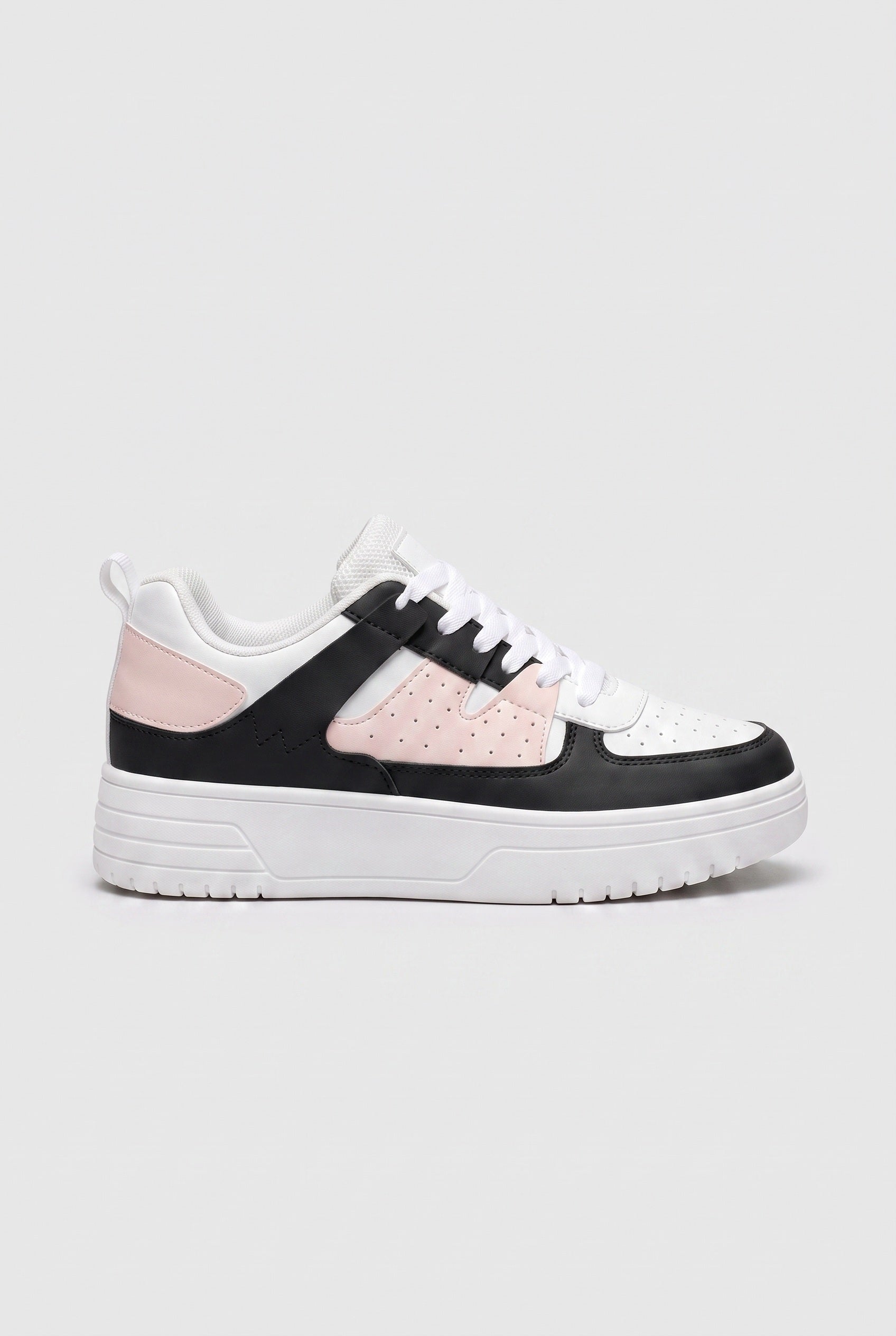 Women's Sneakers | Chunky Sole with Color Block Panels - 9