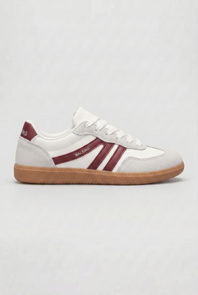 Women's Sneakers | Gum Sole with Side Stripes - 6