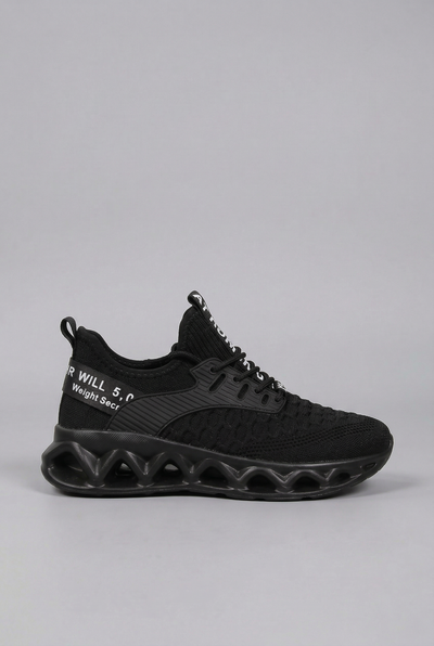 Women's Sneakers | Wave Cutout Sole with Knitted Upper - 1