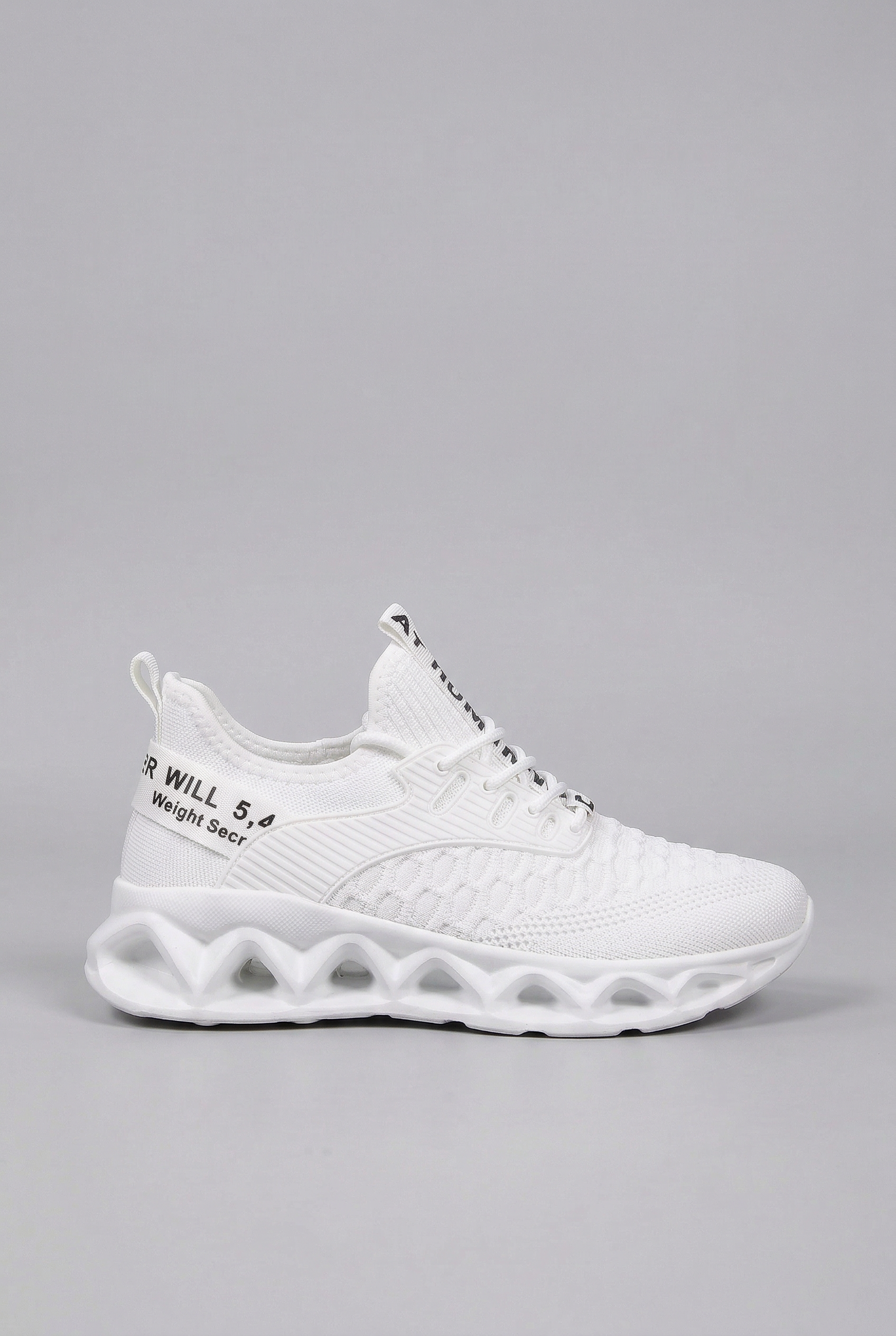 Women's Sneakers | Wave Cutout Sole with Knitted Upper - 3