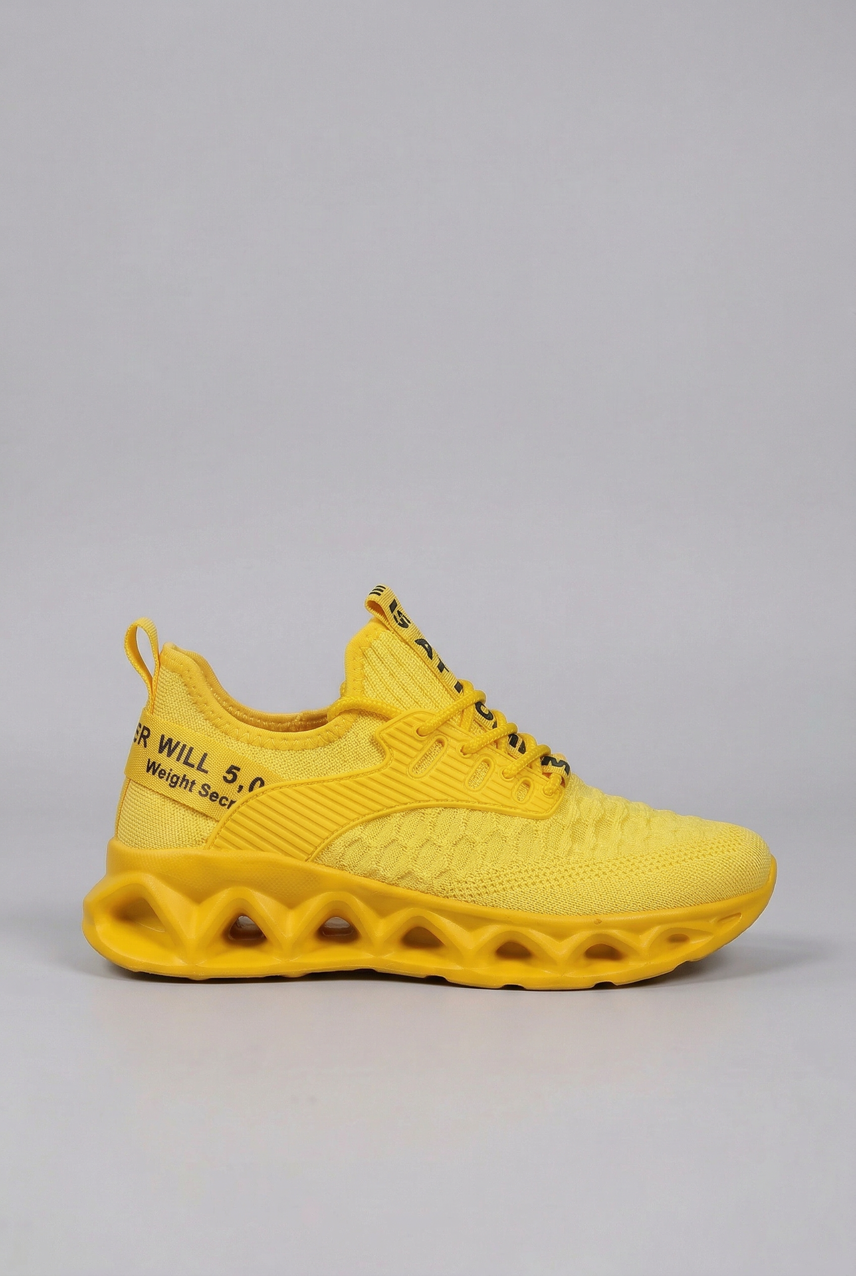 Women's Sneakers | Wave Cutout Sole with Knitted Upper - 5