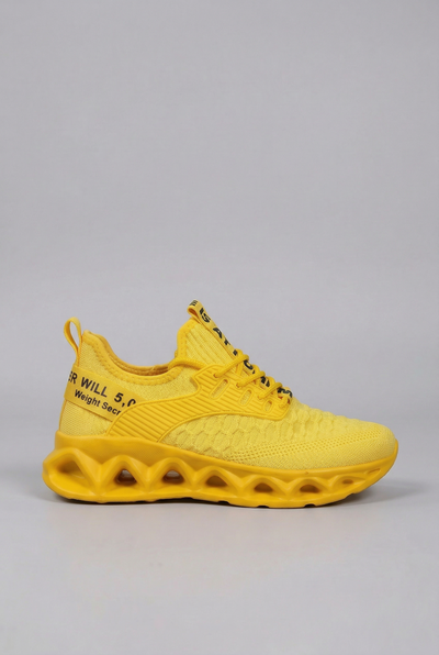 Women's Sneakers | Wave Cutout Sole with Knitted Upper - 5