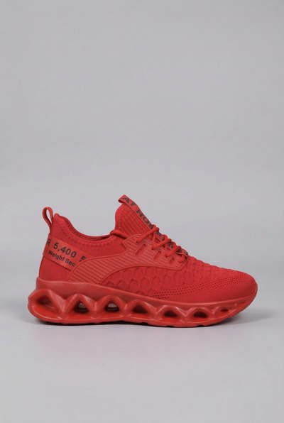 Women's Sneakers | Wave Cutout Sole with Knitted Upper - 6