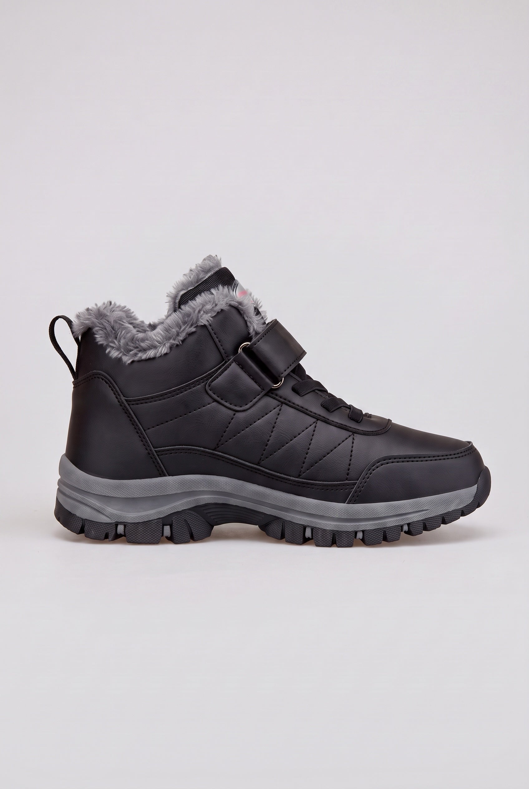 Women's Snow Boots | Lace-Up with Faux Fur Lining - 1