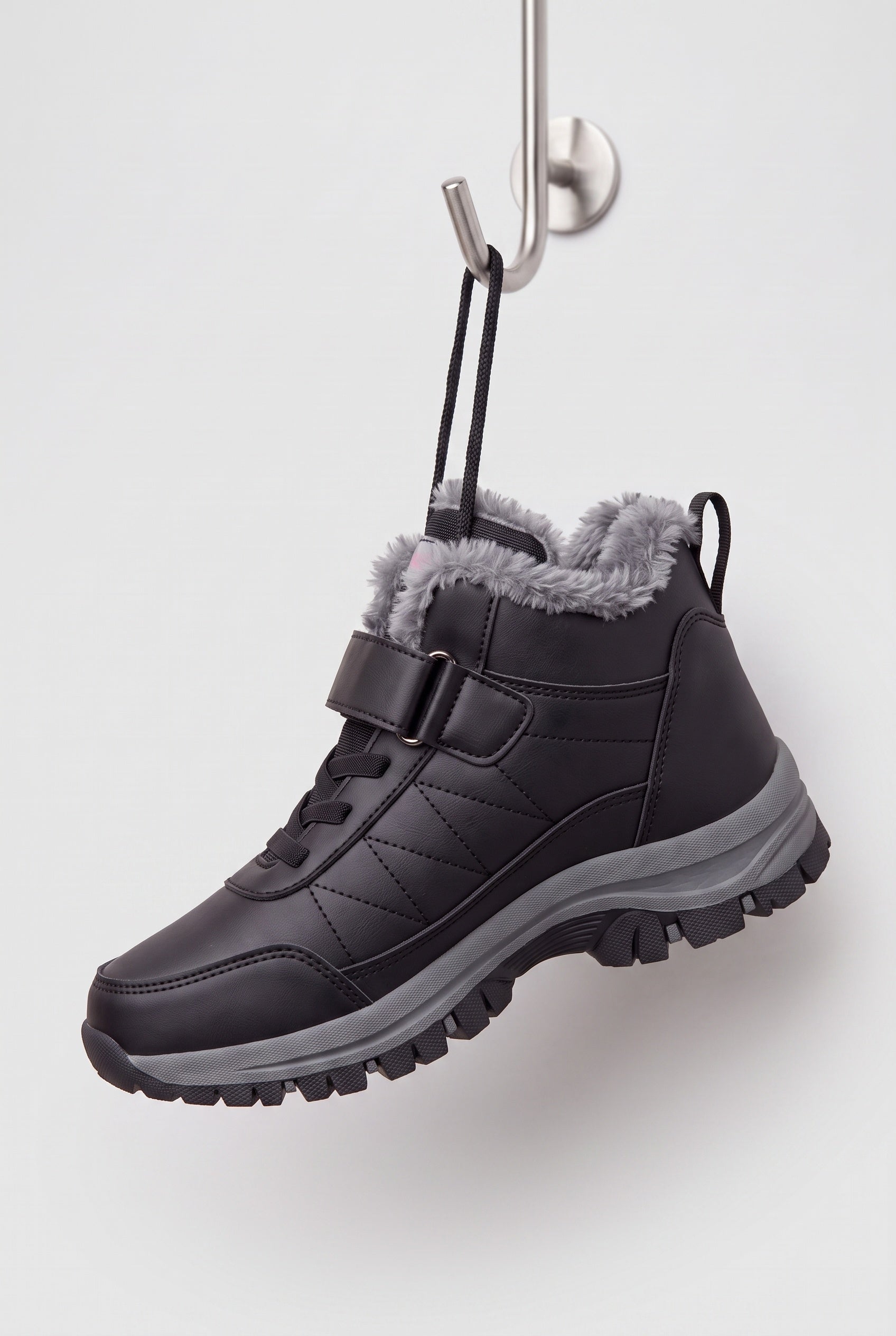 Women's Snow Boots | Lace-Up with Faux Fur Lining - 3