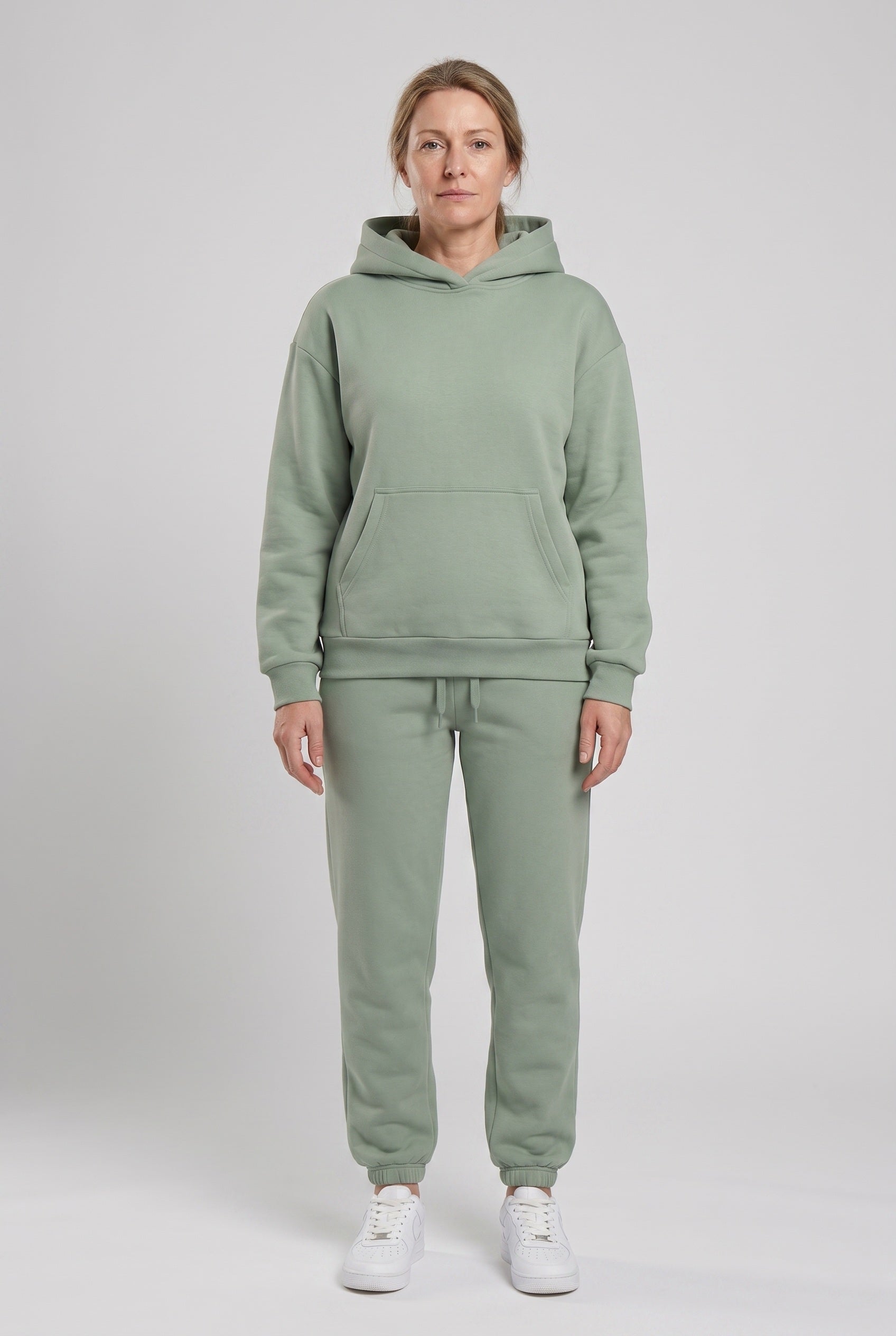 Women's Tracksuit | Hooded Pullover with Cuffed Ankles - 1