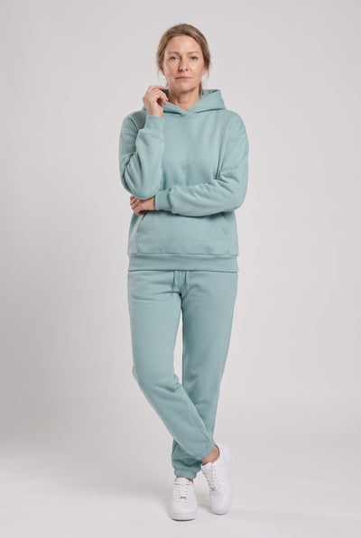 Women's Tracksuit | Hooded Pullover with Cuffed Ankles - 10