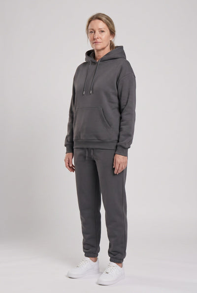 Women's Tracksuit | Hooded Pullover with Cuffed Ankles - 11