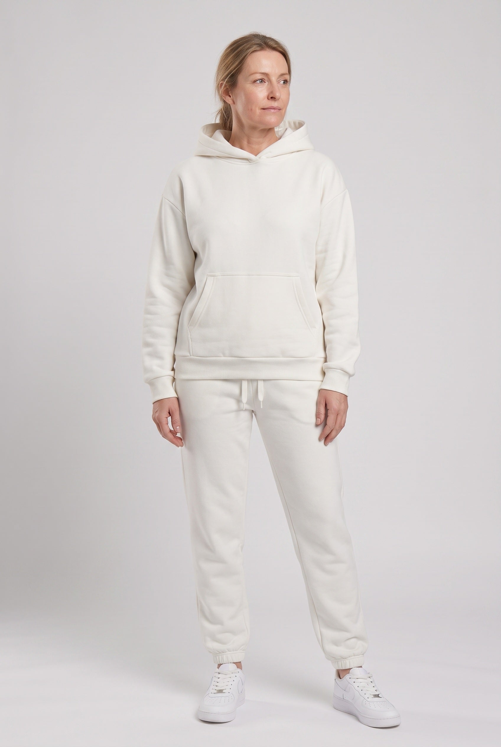 Women's Tracksuit | Hooded Pullover with Cuffed Ankles - 6