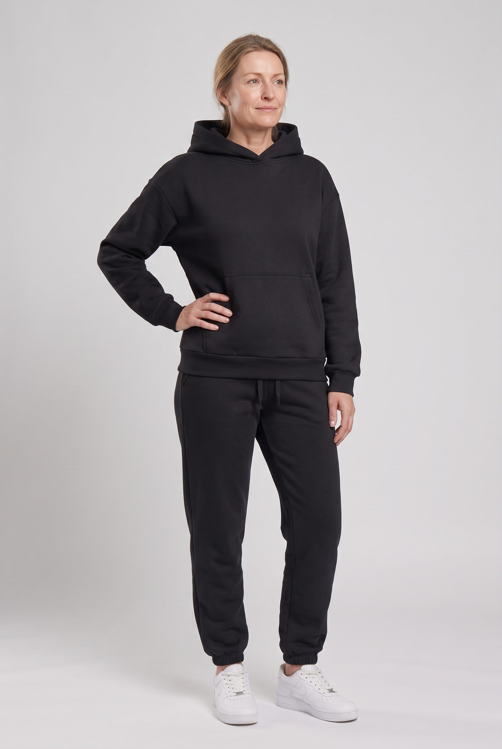 Women's Tracksuit | Hooded Pullover with Cuffed Ankles - 8