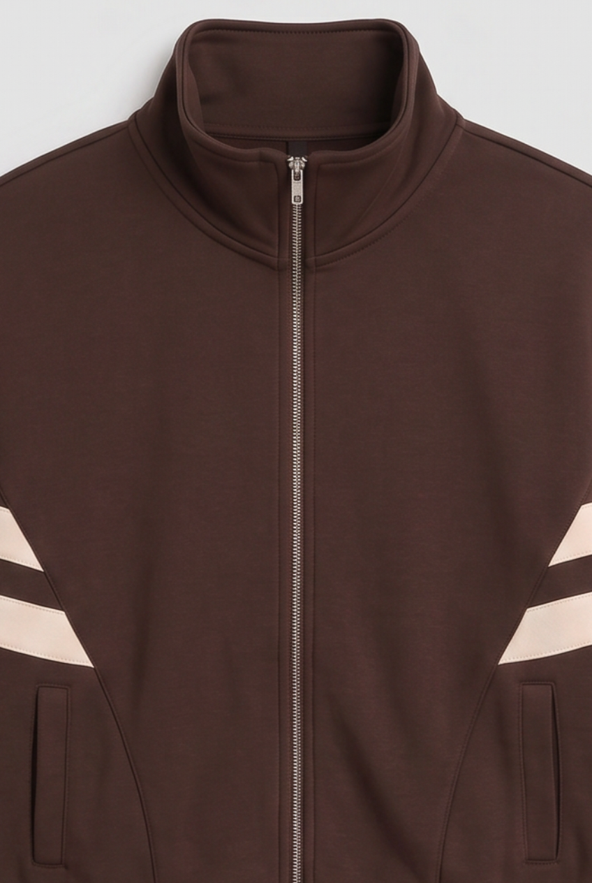 Women's Tracksuit | Zip Front Funnel Neck Wide Leg - 3