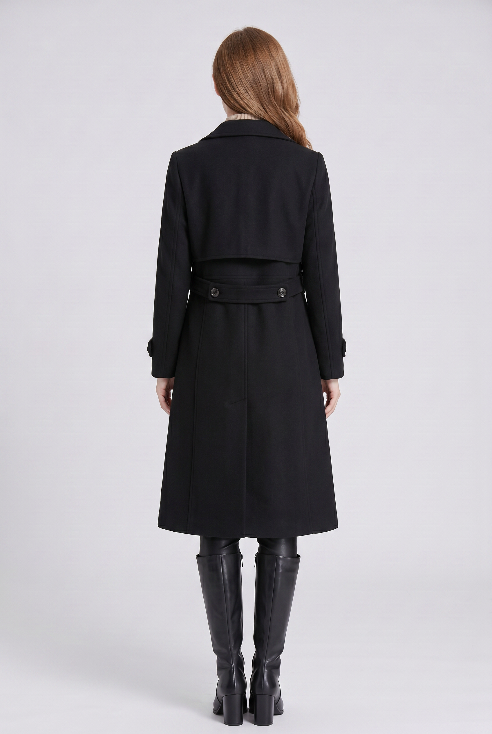 Women's Trench Coat | Double Breasted with Belted Back - 2