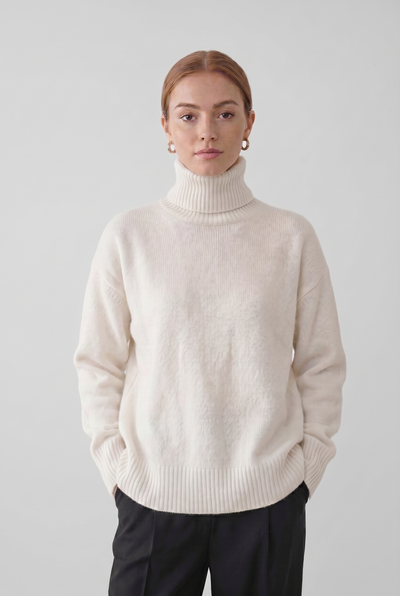 Women's Turtleneck Sweater | Drop Shoulder Relaxed Fit - 8