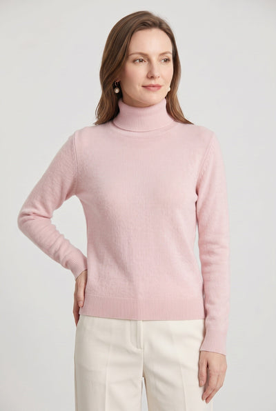 Women's Turtleneck Sweater | Slim Fit Ribbed Cuffs - 8
